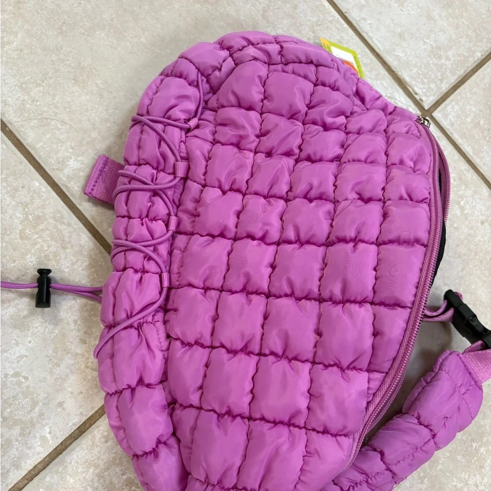 Brand New! Pickle Ball Bag / Crossbody  Pink Quilted Over the Shoulder Bag